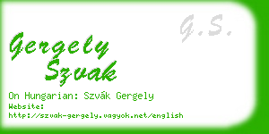 gergely szvak business card
